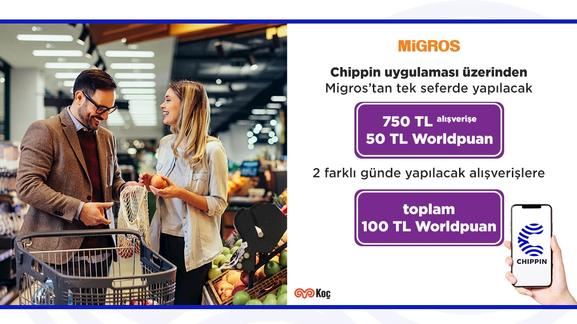 Migros’ta toplam 100 TL değerinde fayda!